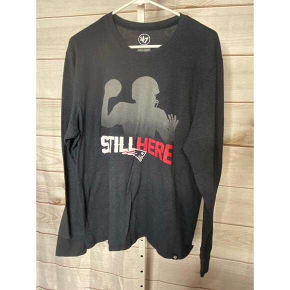 47 Brand Other - 47 Brand Adult Unisex Size Large Blue Long Sleeve Patriots Brady T-Shirt NFL